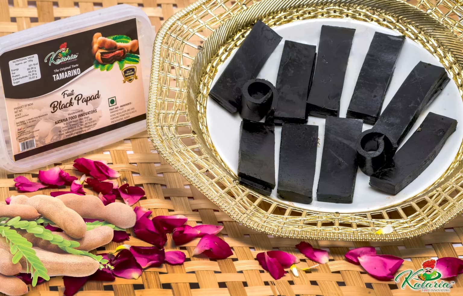 Buy Kataria Food Innovators Tamarind Black Papad Online - OLRAA Indian Snacks