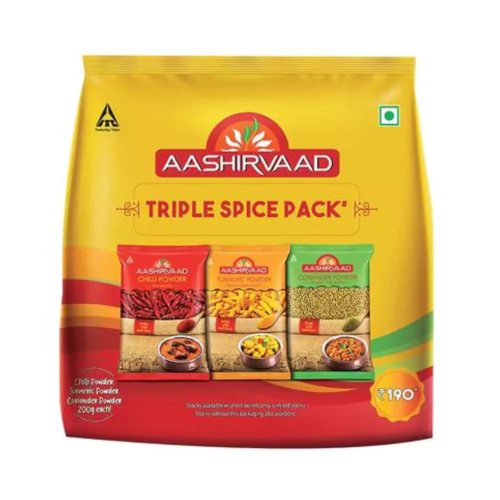 Buy Aashirvaad Triple Spice Combo Pack Online - OLRAA Indian Snacks