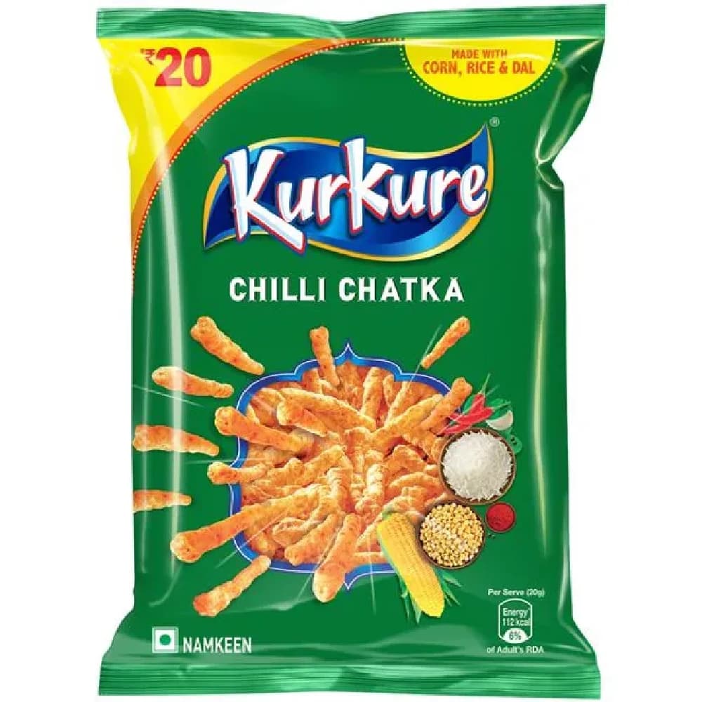 Buy Kurkure Namkeen Chilli Chatka Online - OLRAA Indian Snacks