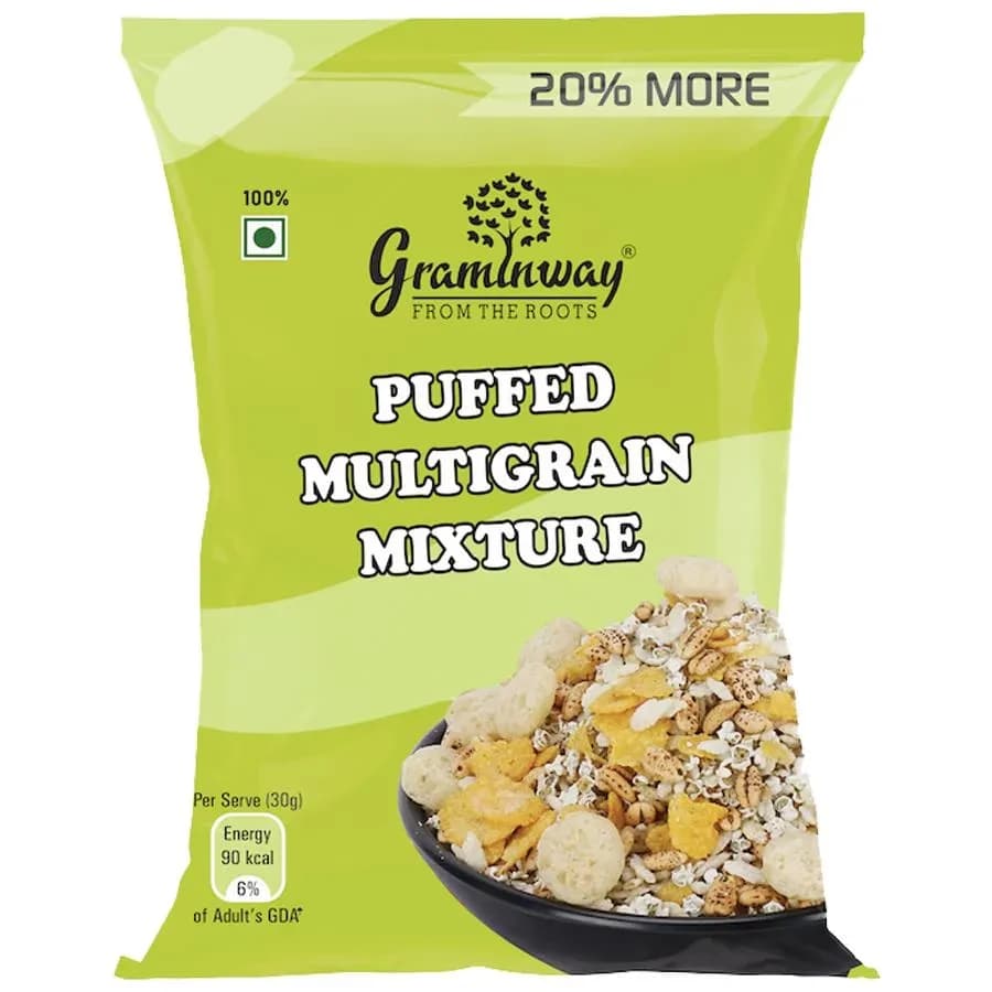 Buy Graminway Puffed Multigrain Mixture Online - OLRAA Indian Snacks