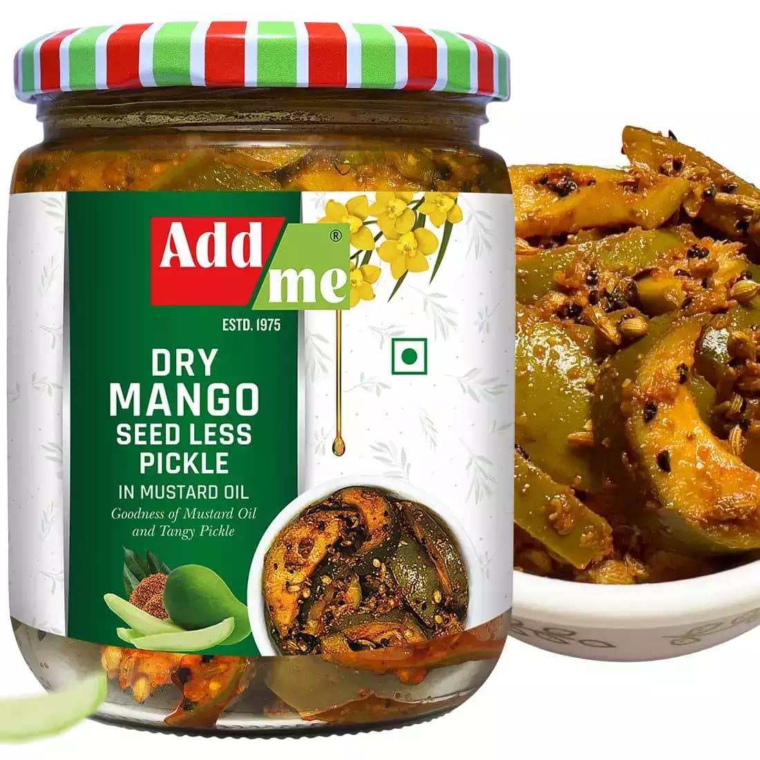 Buy Add Me Traditional Dry Mango Seedless Pickle  Online - OLRAA Indian Snacks