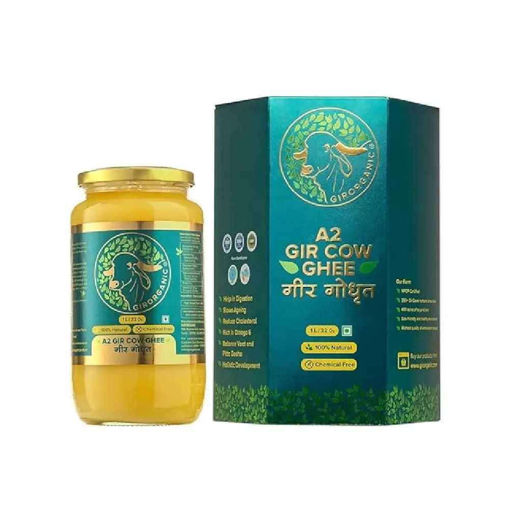 Buy GirOrganic A2 Pure Cow Ghee Online - OLRAA Indian Snacks
