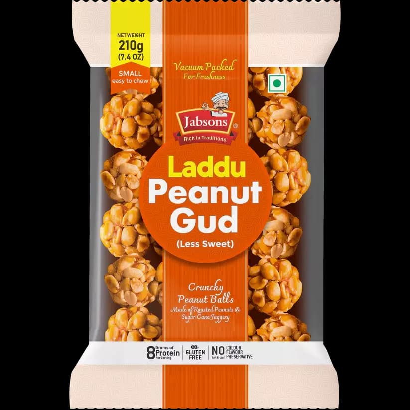 Buy Jabsons Peanut Laddu Chikki Online - OLRAA Indian Snacks