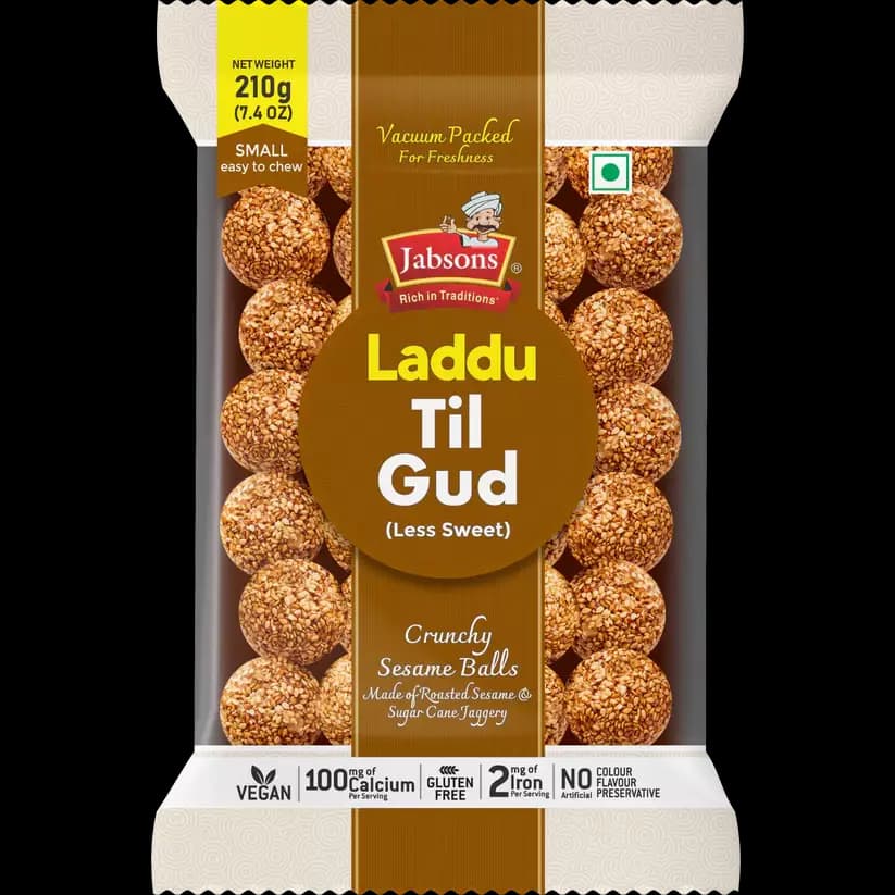 Buy Jabsons Til Chikki Laddu Online - OLRAA Indian Snacks