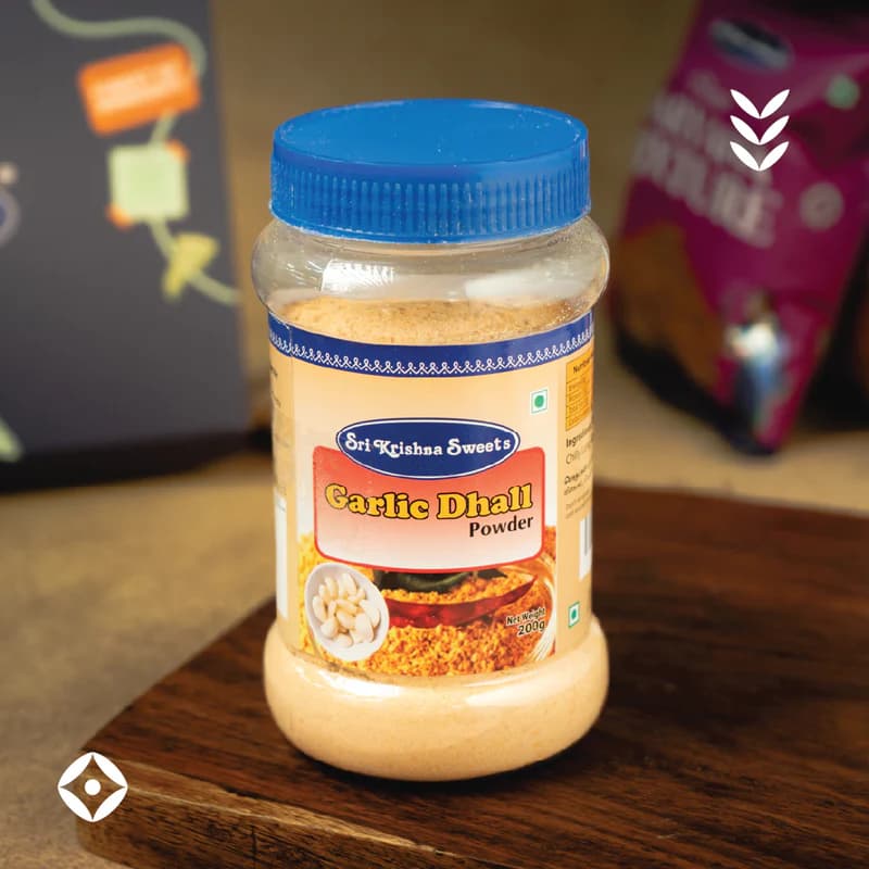 Buy Muralis Garlic Dhall Powder Online - OLRAA Indian Snacks