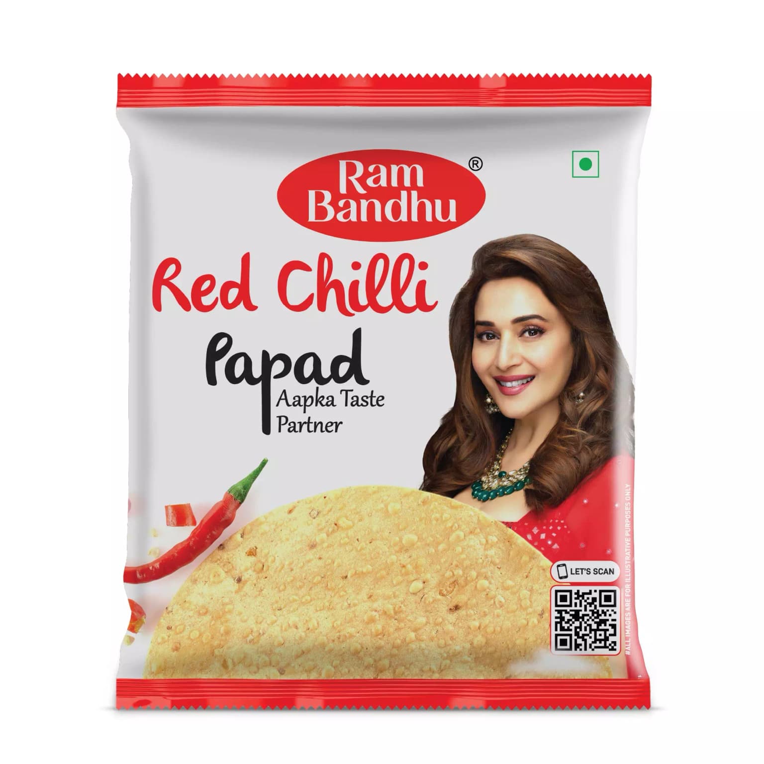 Buy Ram Bandhu Red Chilli Papad Online - OLRAA Indian Snacks