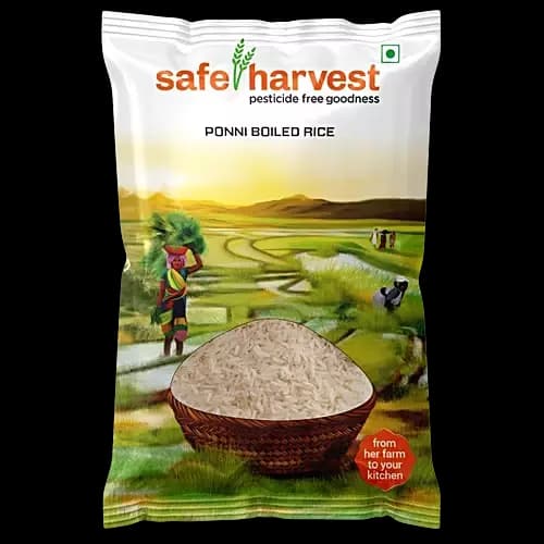 Buy Safe Harvest Ponni Boiled Rice Online - OLRAA Indian Snacks
