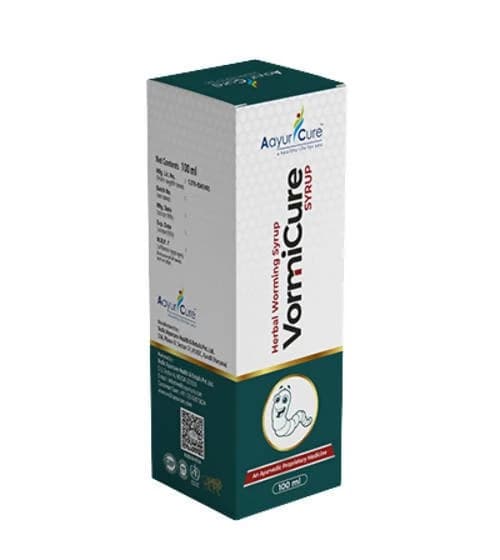 Buy Aayur Cure Vormicure Syrup Online - OLRAA Indian Snacks