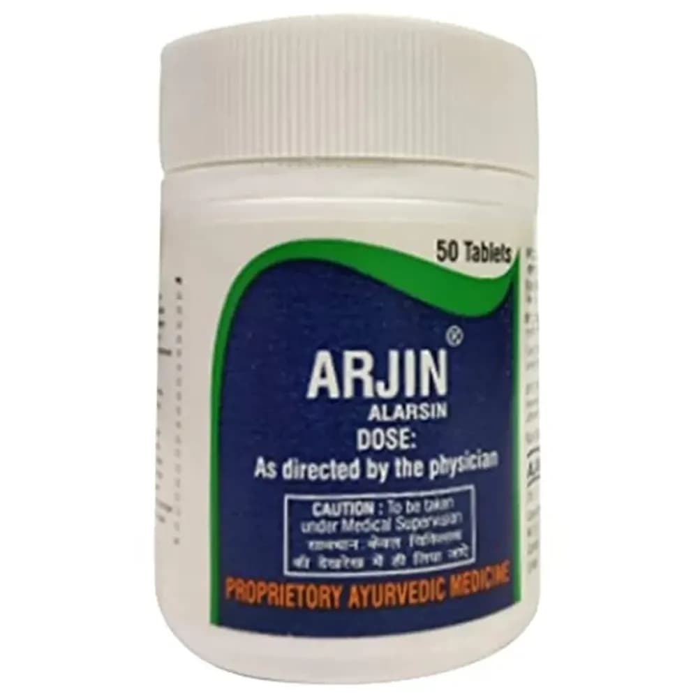 Buy Alarsin Ayurvedic Arjin Tablet Online - OLRAA Indian Snacks