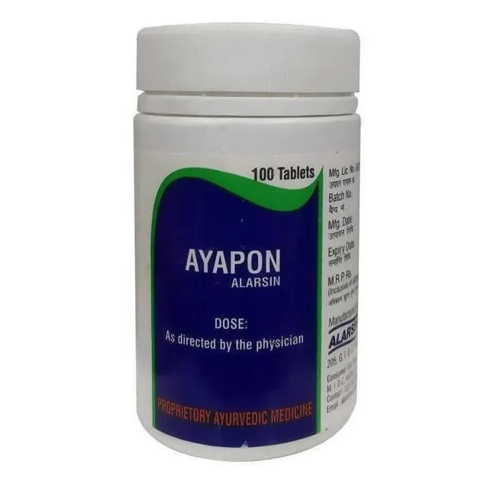 Buy Alarsin Ayurvedic Ayapon Tablet Online - OLRAA Indian Snacks