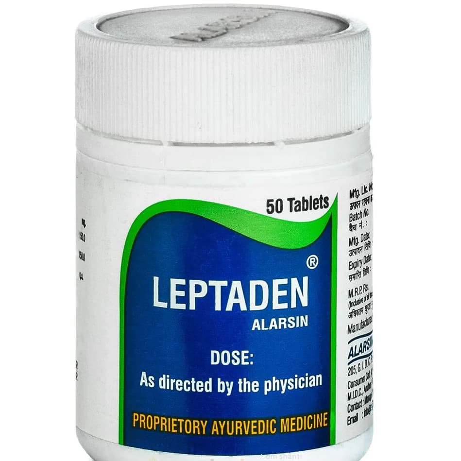 Buy Alarsin Ayurvedic Leptaden Tablet  Online - OLRAA Indian Snacks