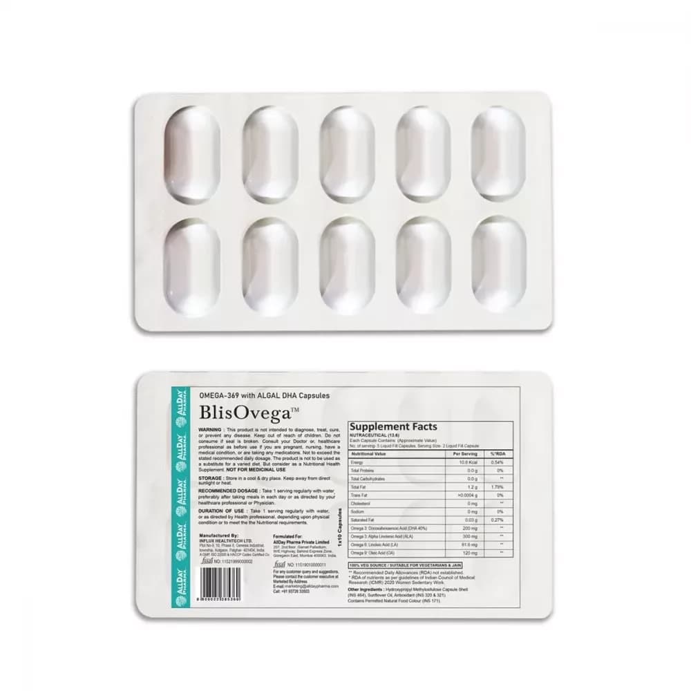 Buy Allday Pharma Blis O Vega Capsule Online - OLRAA Indian Snacks