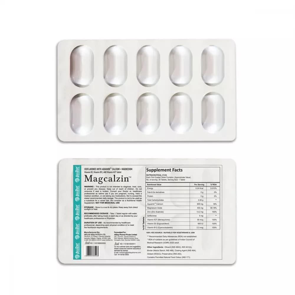 Buy Allday Pharma Magcalzin Tablets Online - OLRAA Indian Snacks