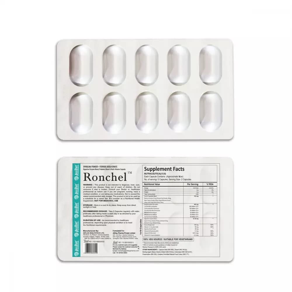Buy Allday Pharma Ronchel Capsules Online - OLRAA Indian Snacks