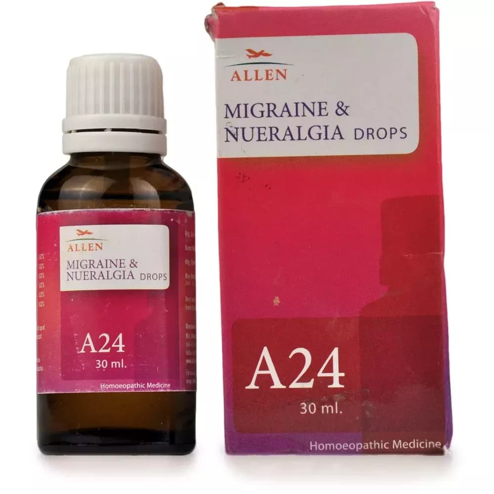 Buy Allen A24 Migraine And Nueralgia Drop Online - OLRAA Indian Snacks