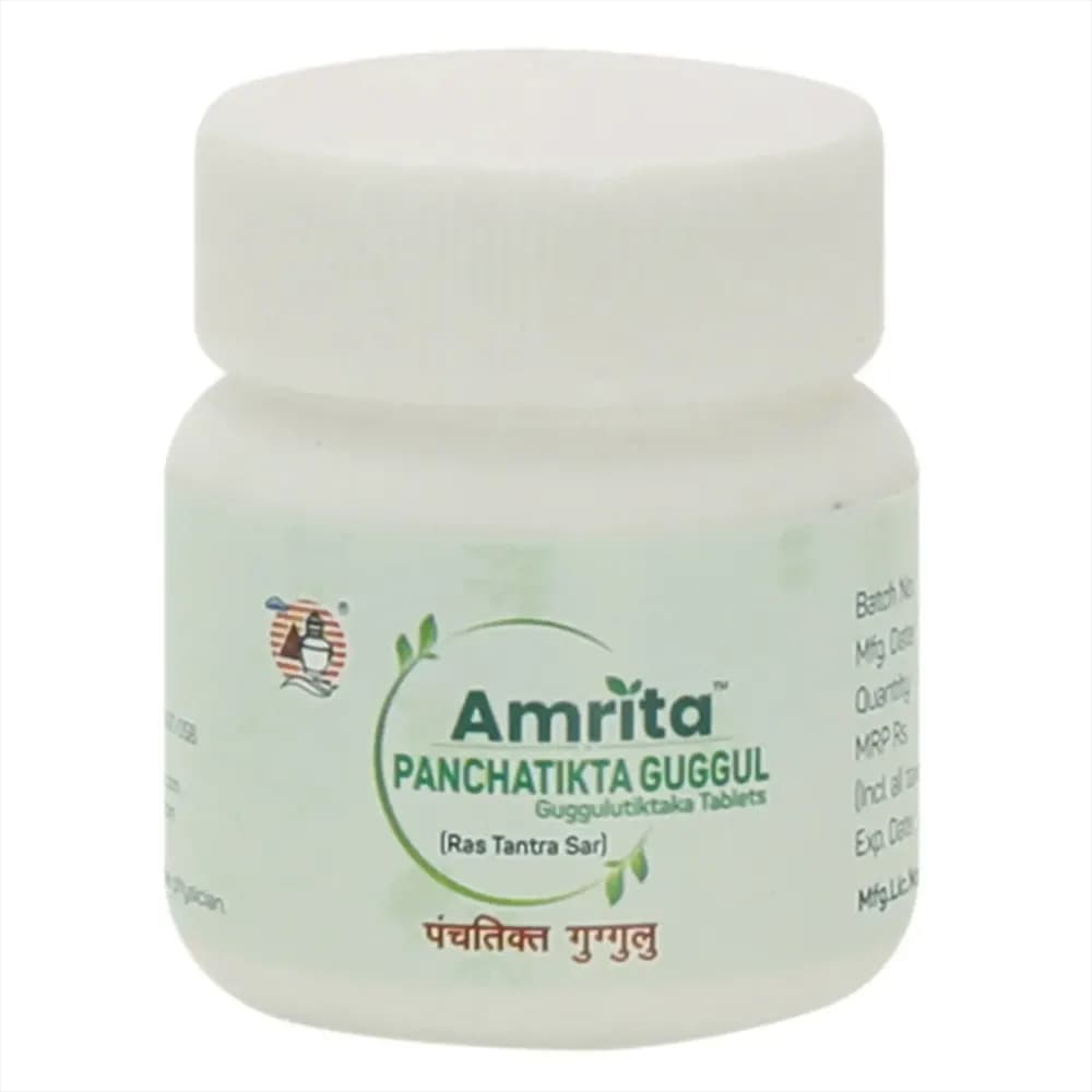 Buy Amrita Panchatikta Guggul Tablets Online - OLRAA Indian Snacks
