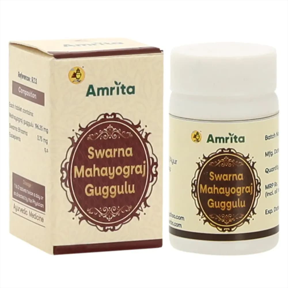 Buy Amrita Swarna Mahayograj Guggul Tablets Online - OLRAA Indian Snacks