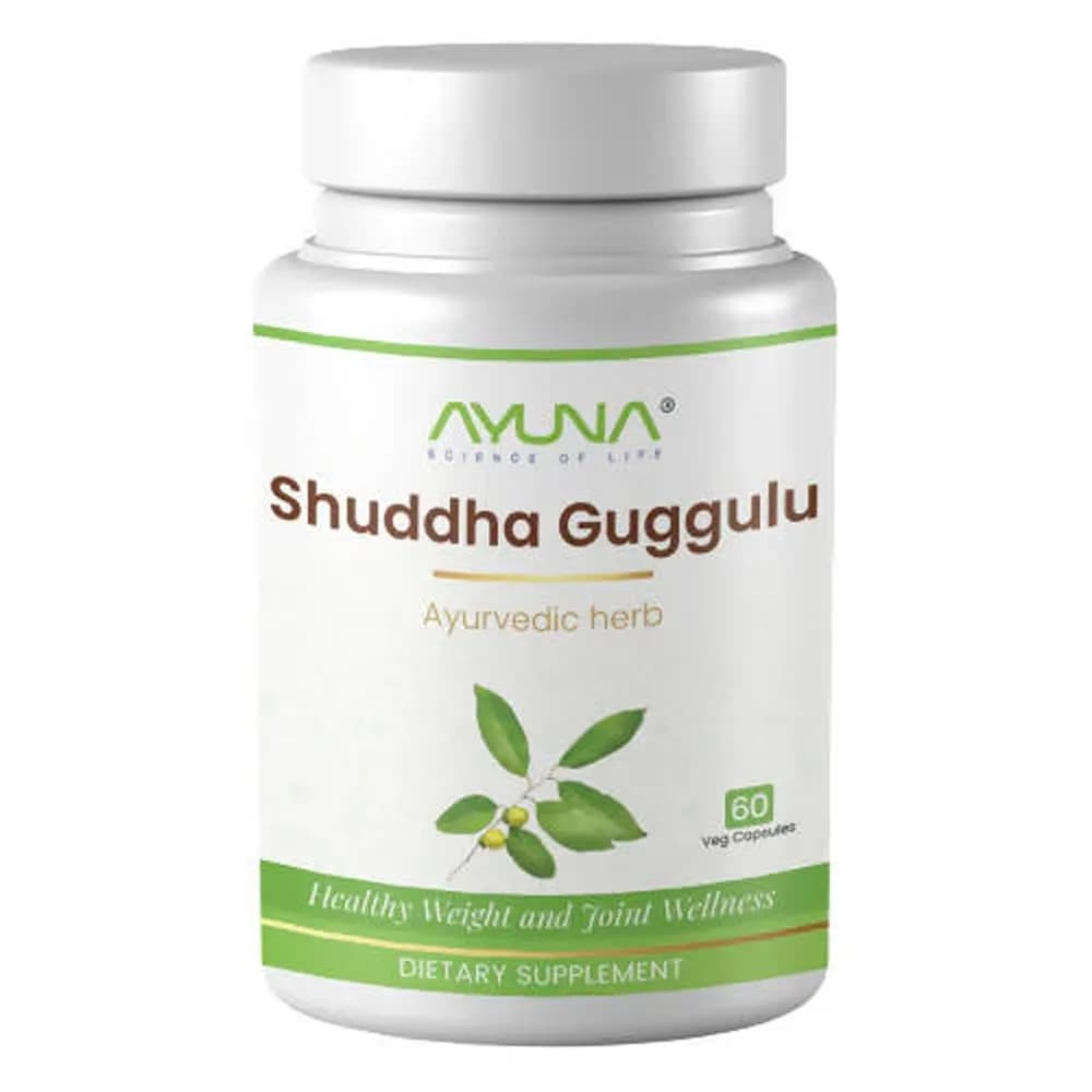 Buy Ayuna Shudha Guggulu Veg Capsules  Online - OLRAA Indian Snacks