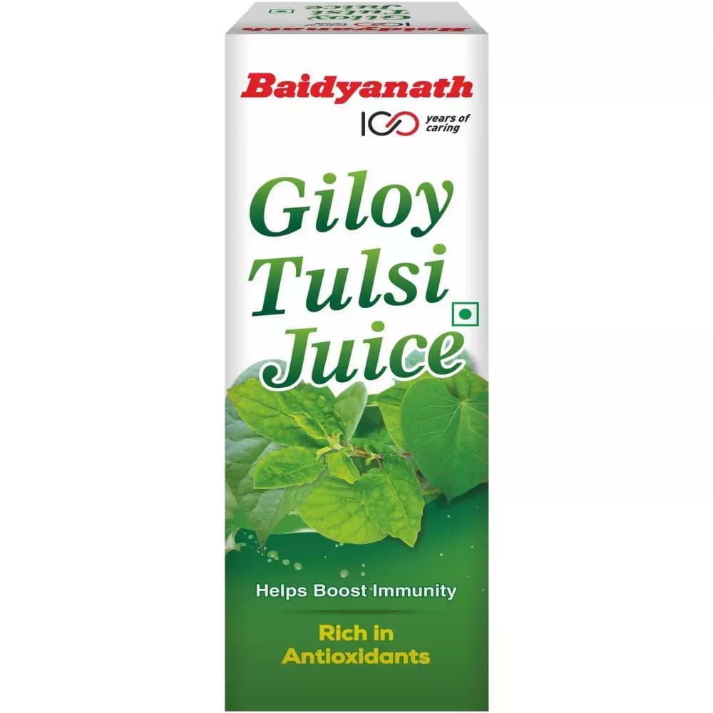 Buy Baidyanath Ayurved Giloy Tulsi Juice Online - OLRAA Indian Snacks