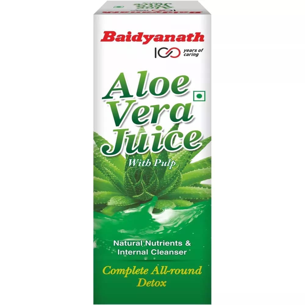 Buy Baidyanath Ayurved Pure Aloe Vera Juice Online - OLRAA Indian Snacks