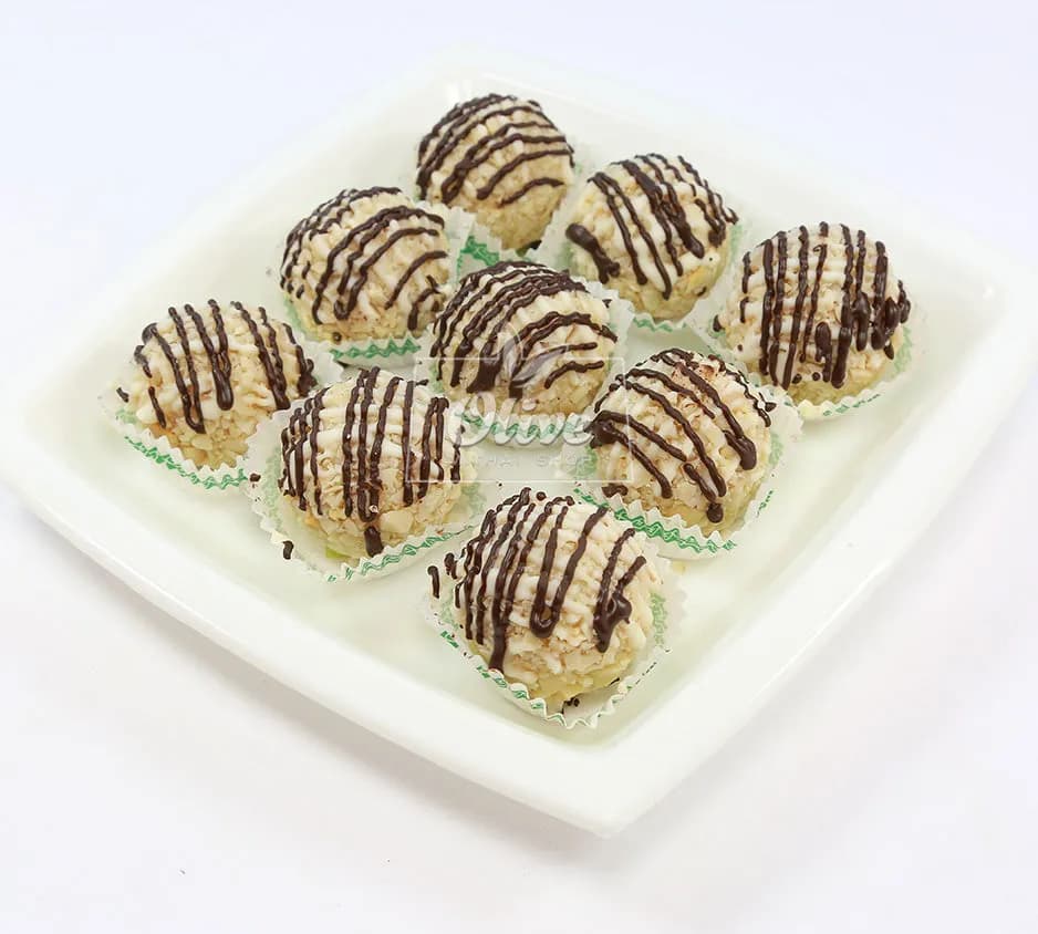 Buy Olive Mithai Bake Badam Laddu Online - OLRAA Indian Snacks