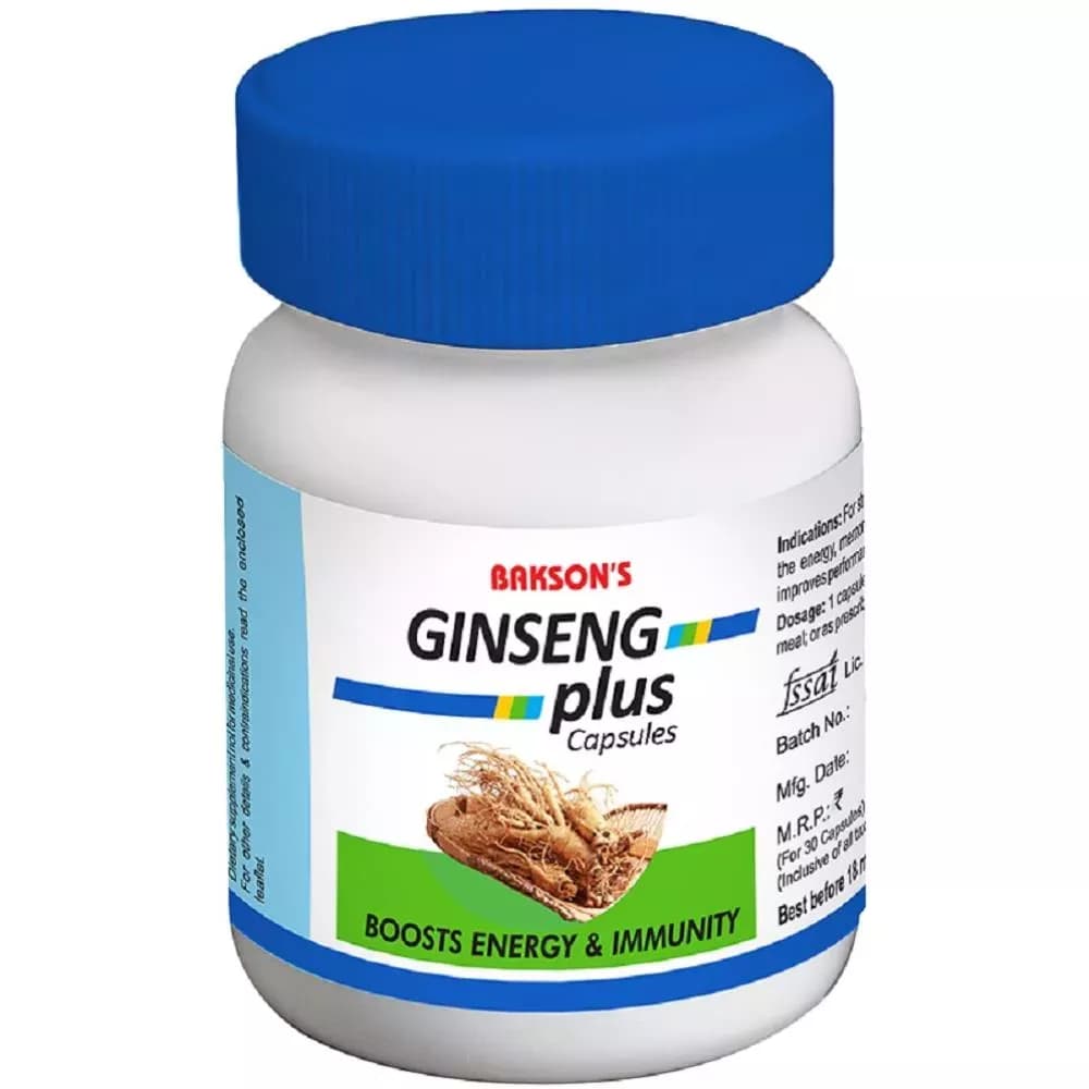 Buy Bakson Ginseng Plus Capsules  Online - OLRAA Indian Snacks