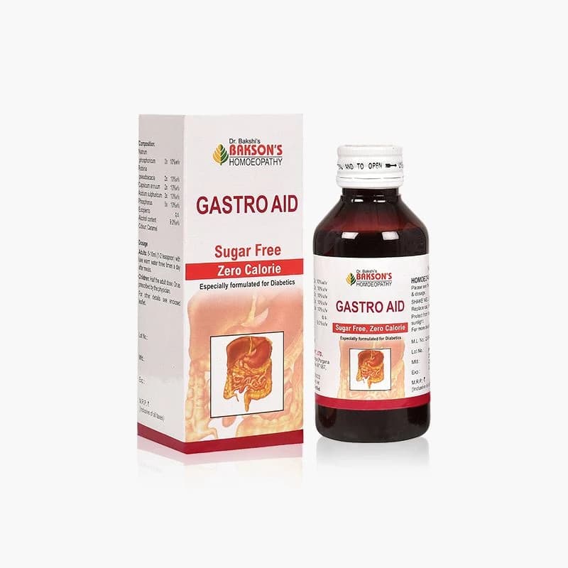 Buy Bakson's Gastro Aid Syrup Sugar Free  Online - OLRAA Indian Snacks
