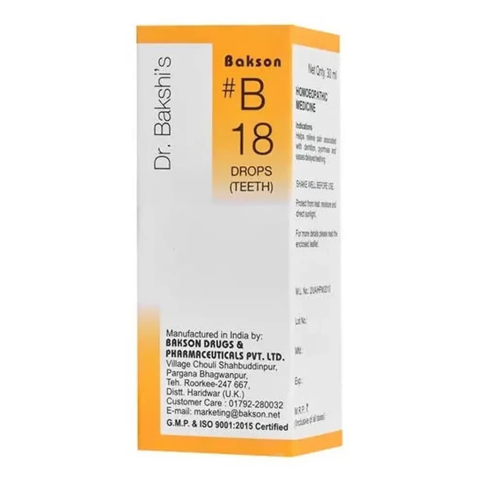 Buy Bakson's B18 Teeth Drop Online - OLRAA Indian Snacks