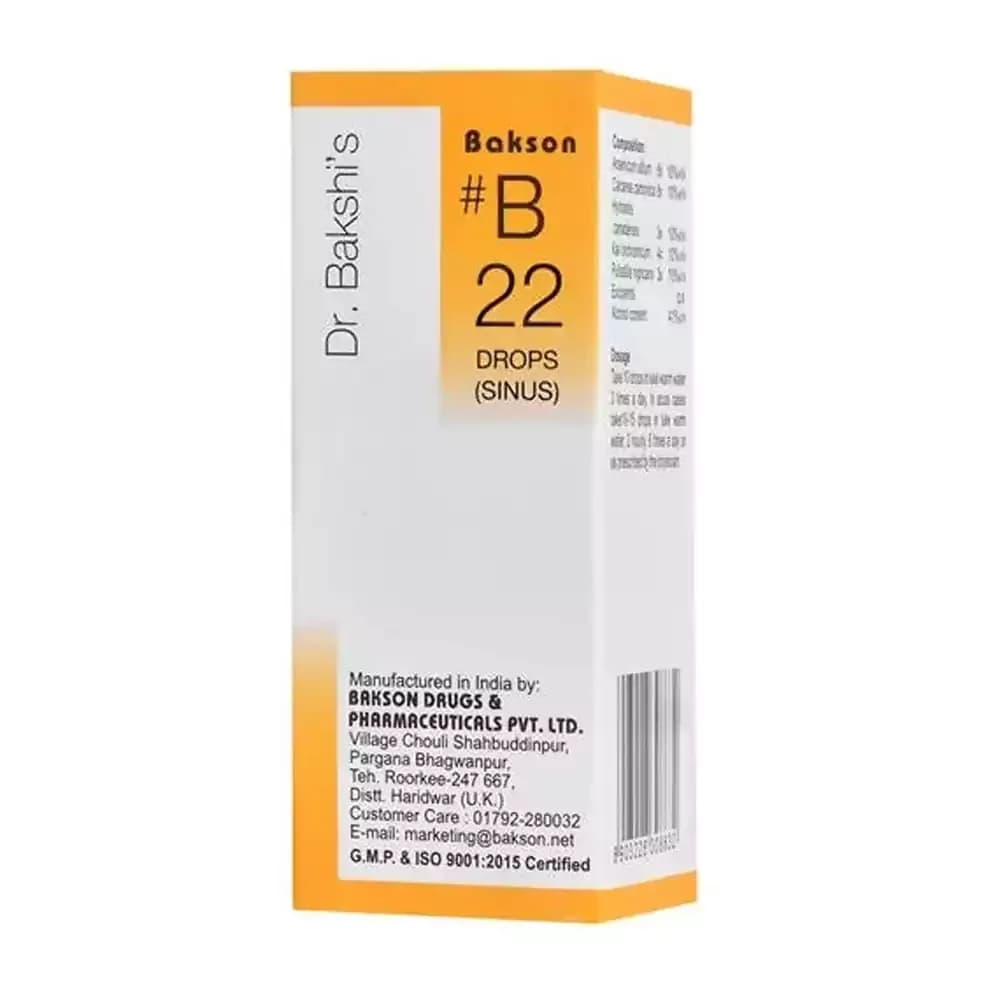 Buy Bakson's B22 Sinus Drop Online - OLRAA Indian Snacks