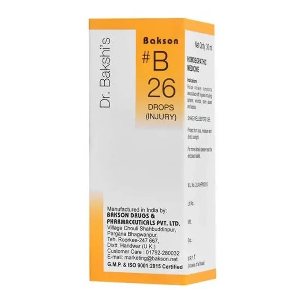 Buy Bakson's B26 Injury Drop Online - OLRAA Indian Snacks