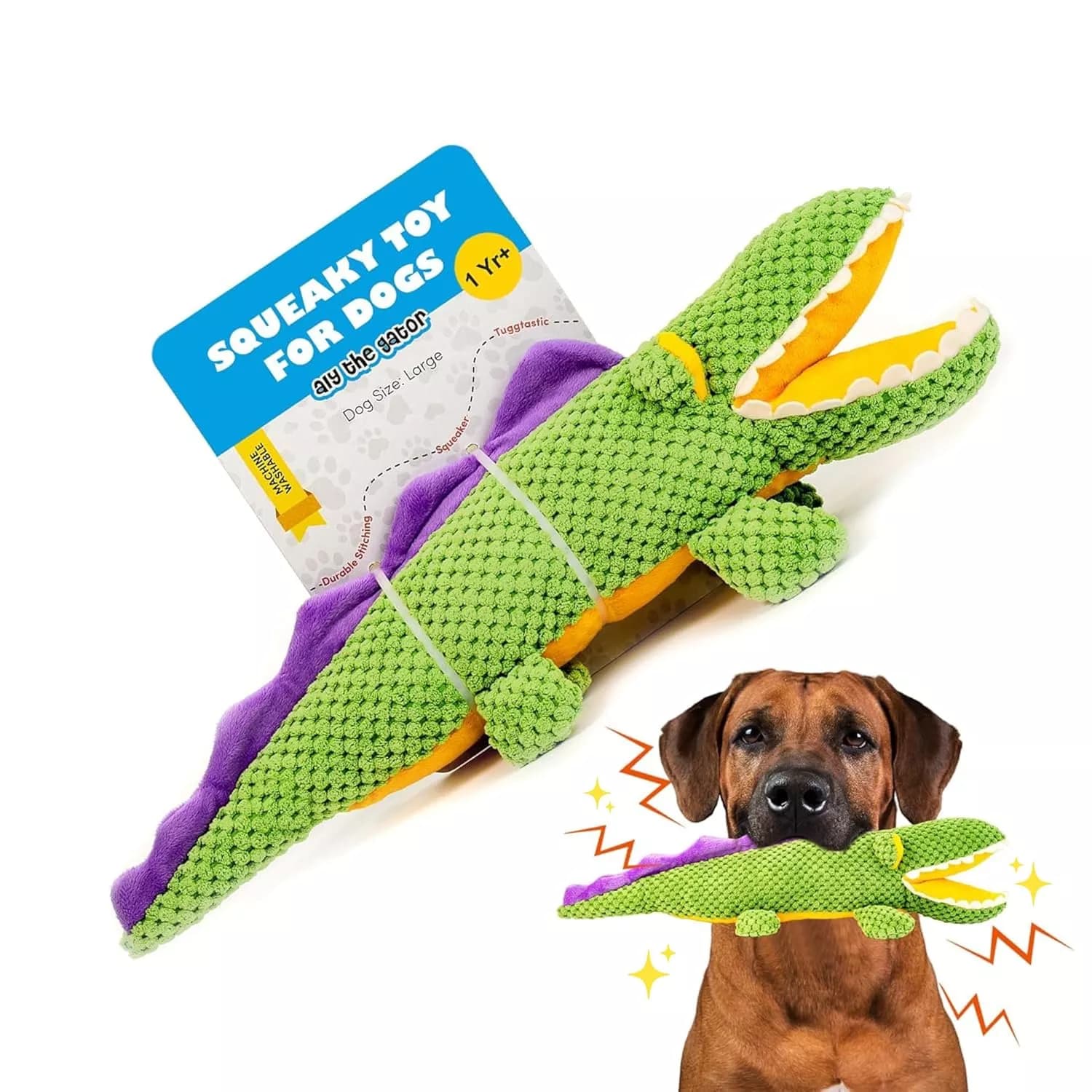 Buy Barkbutler Dog Toys - Aly The Gator Online - OLRAA Indian Snacks