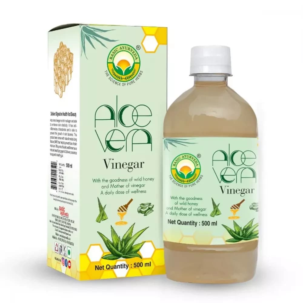 Buy Basic Ayurveda Aloe Vera Vinegar Online - OLRAA Indian Snacks