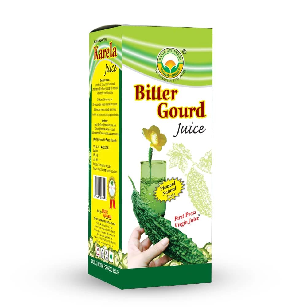 Buy Basic Ayurveda Karela Juice (Bitter Gourd) Online - OLRAA Indian Snacks