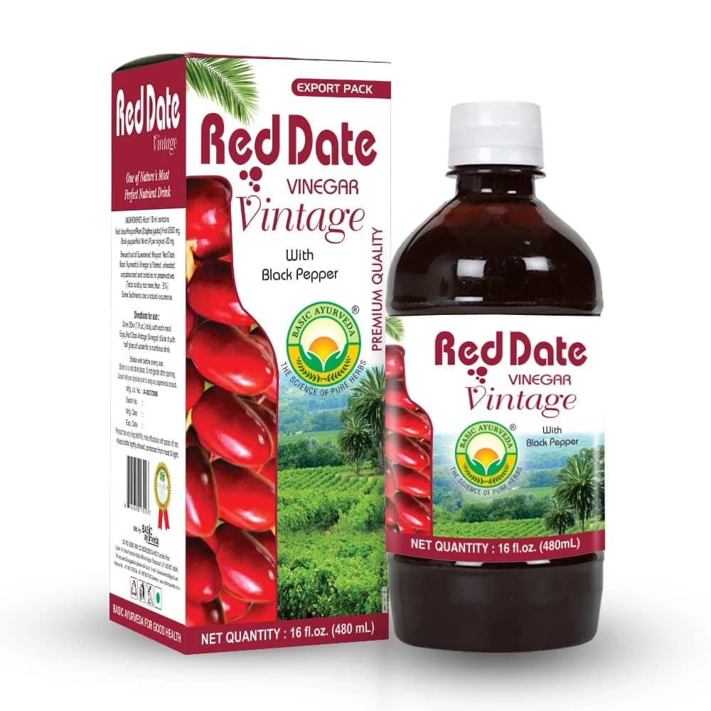 Buy Basic Ayurveda Red Date Vinegar Online - OLRAA Indian Snacks