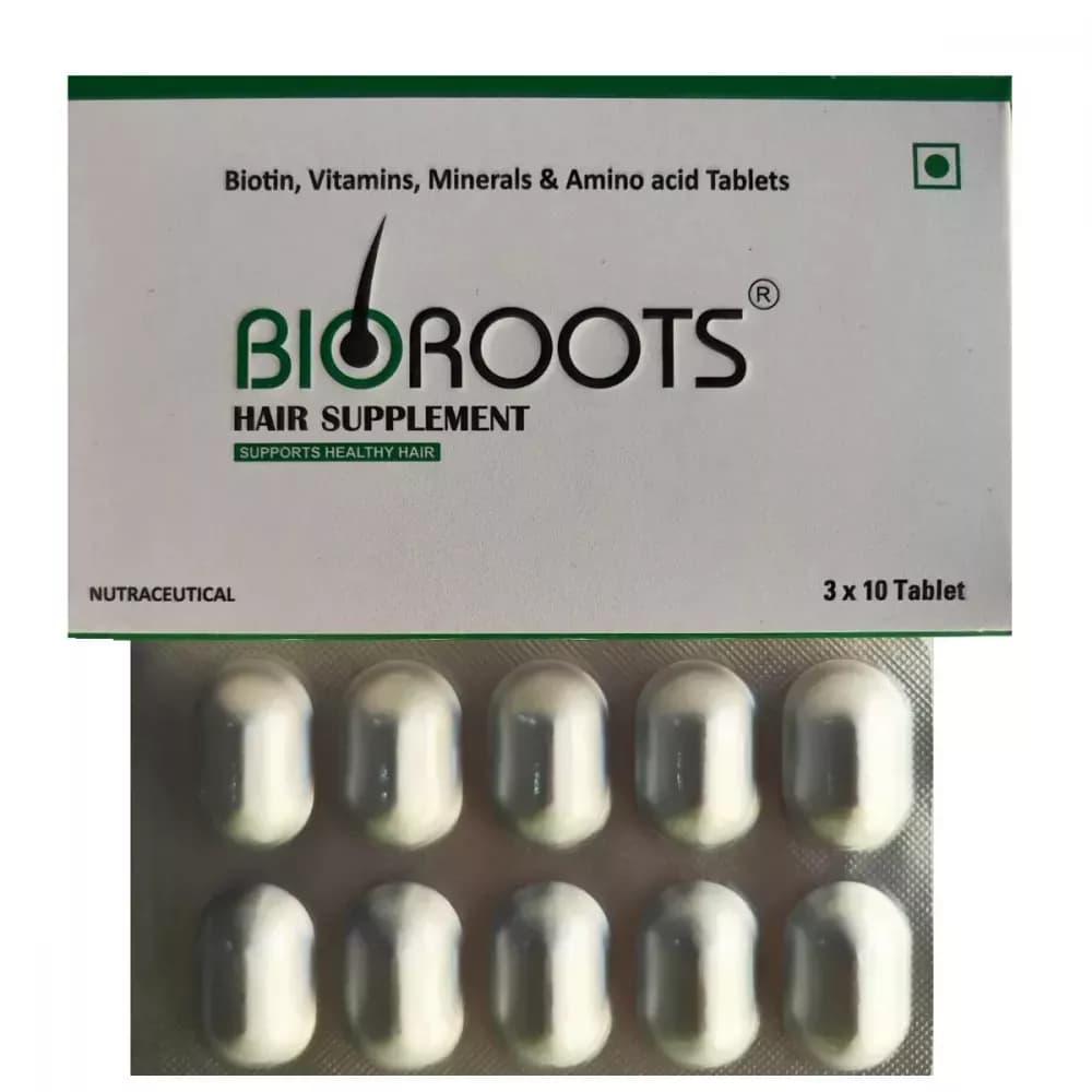 Buy Bioroots Hair Supplement Tablets Online - OLRAA Indian Snacks