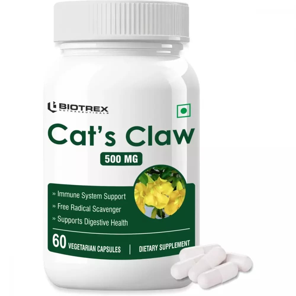 Buy Biotrex Cat's Claw 500 Mg Veg Capsules Online - OLRAA Indian Snacks