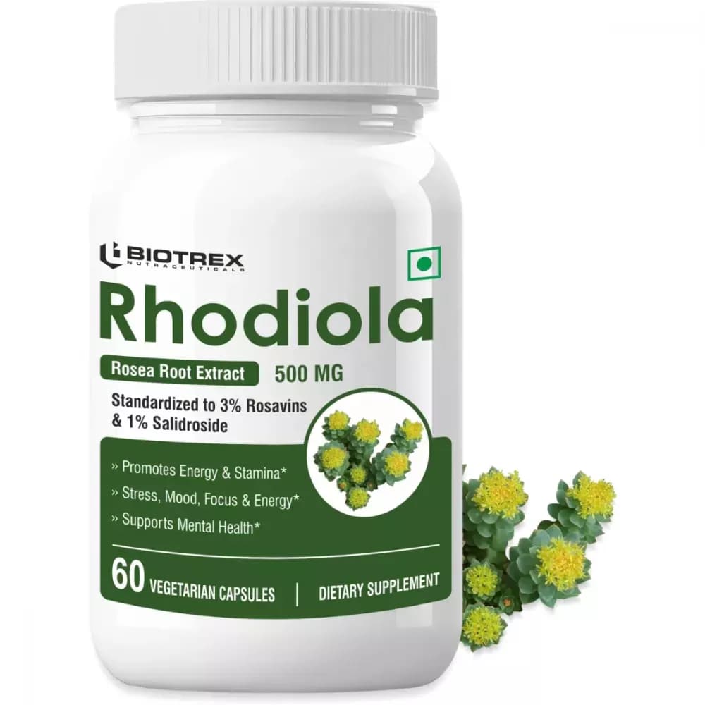 Buy Biotrex Rhodiola 500 Mg Veg Capsules Online - OLRAA Indian Snacks