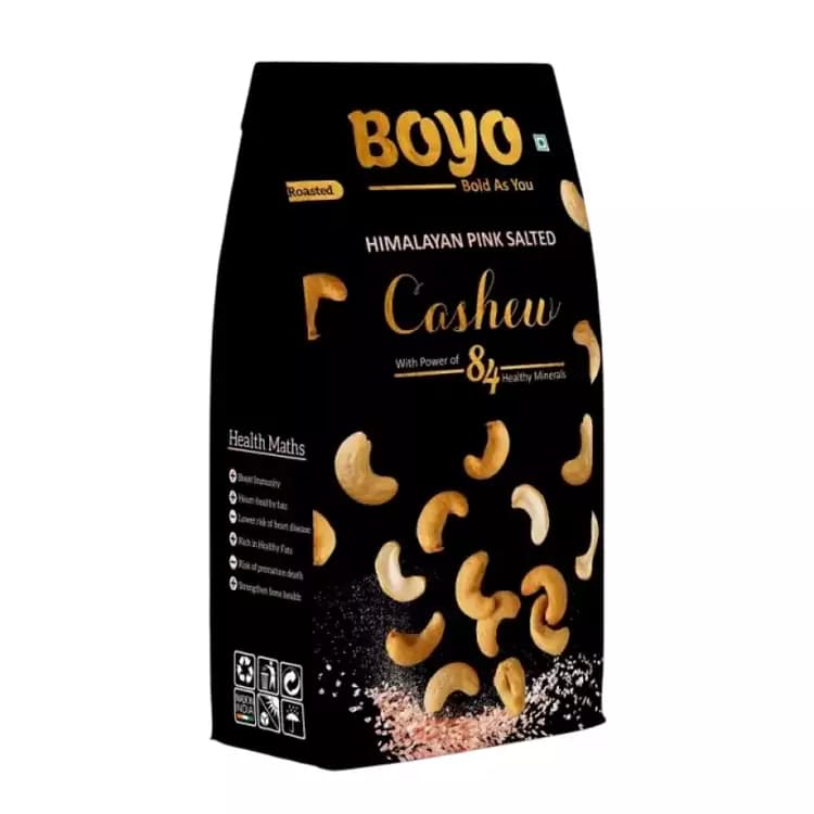 Buy Boyo Himalayan Pink Salted Cashew Online - OLRAA Indian Snacks