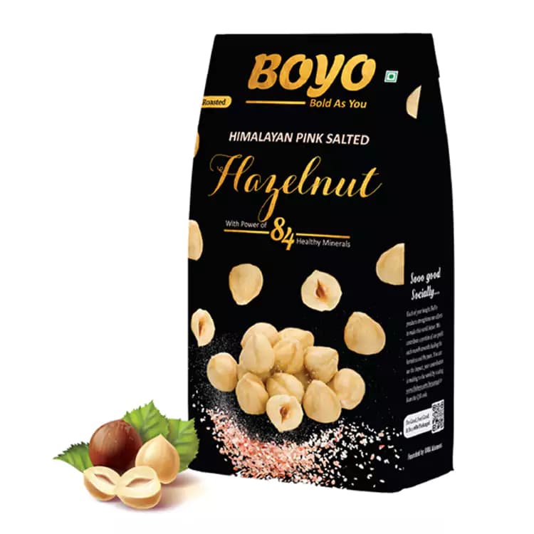 Buy Boyo Himalayan Pink Salted Hazelnut Online - OLRAA Indian Snacks