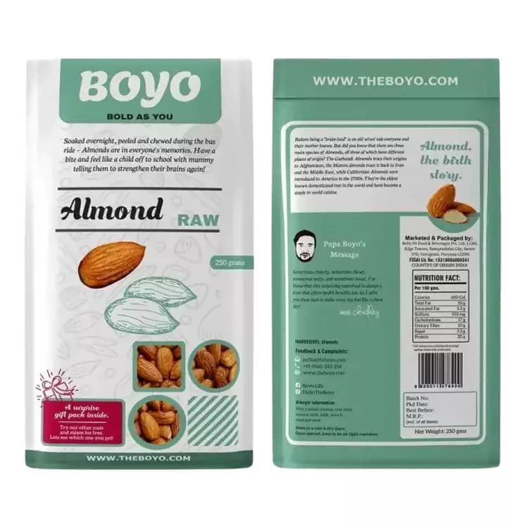 Buy Boyo Raw Almonds Online - OLRAA Indian Snacks