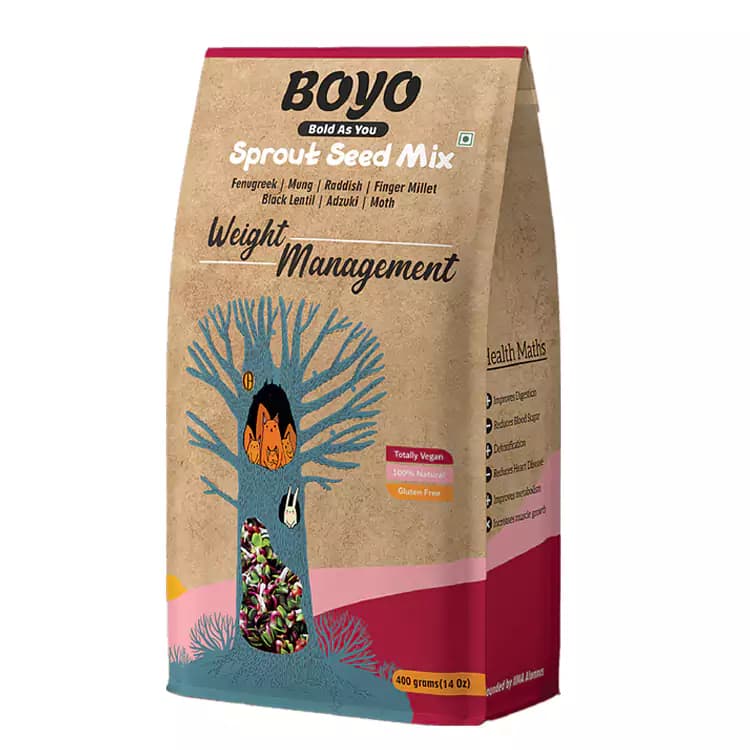 Buy Boyo Weight Management Sprout Seed Mix Online - OLRAA Indian Snacks
