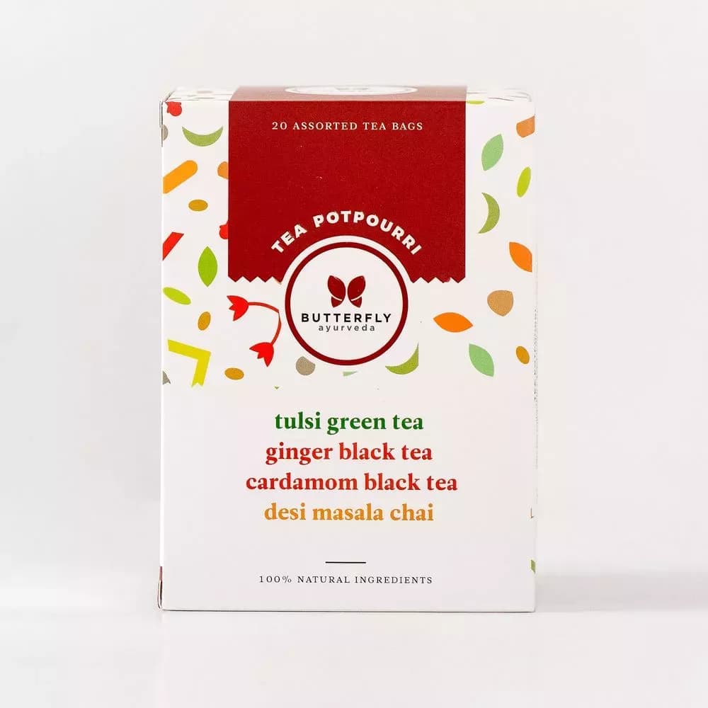 Buy Butterfly Ayurveda Tea Potpourri Online - OLRAA Indian Snacks