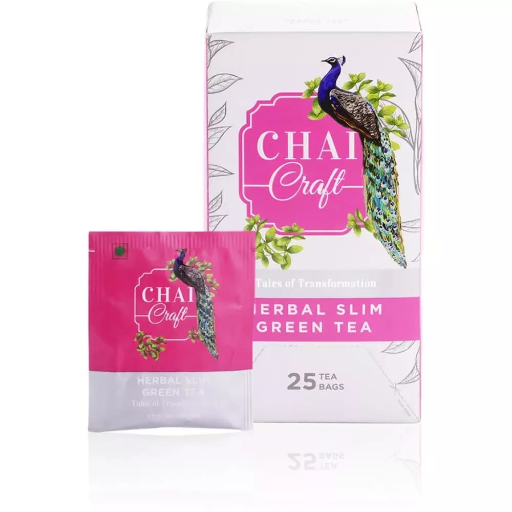 Buy Chai Craft Herbal Slim Green Tea Online - OLRAA Indian Snacks