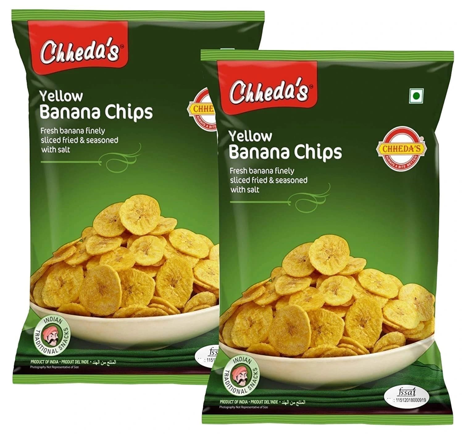 Buy Chhedas Yellow Banana Chips Online - OLRAA Indian Snacks