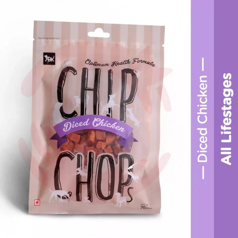 Buy Chip Chops Dog Treats-Diced Chicken Online - OLRAA Indian Snacks