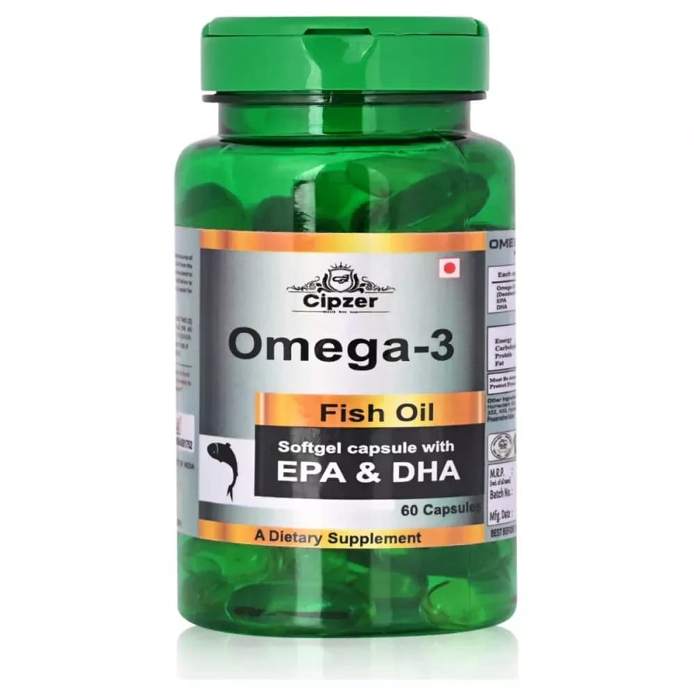 Buy Cipzer Omega 3 Fish Oil Capsule Online - OLRAA Indian Snacks