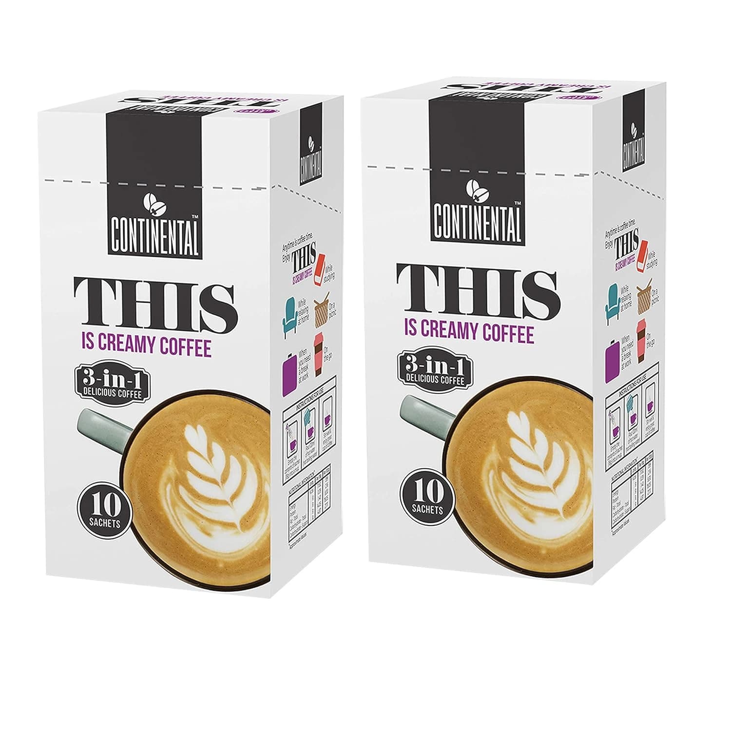 Buy Continental Creamy 3 in 1 premix coffee powder Online - OLRAA Indian Snacks