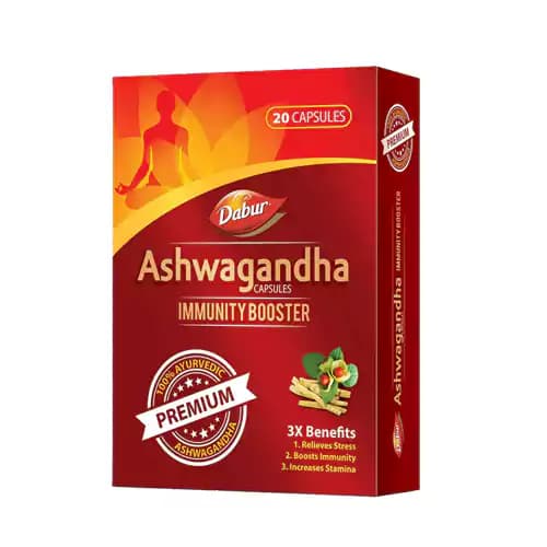 Buy Dabur Ashwagandha Capsules Online - OLRAA Indian Snacks