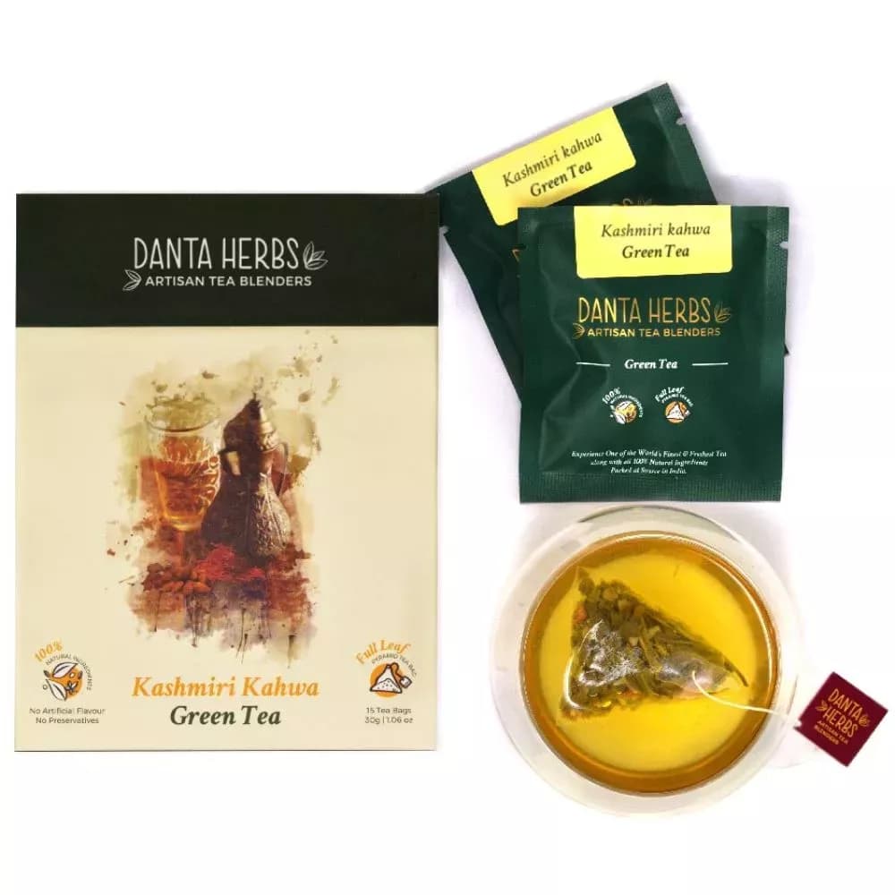 Buy Danta Herbs Kashmiri Kahwa Green Tea Online - OLRAA Indian Snacks