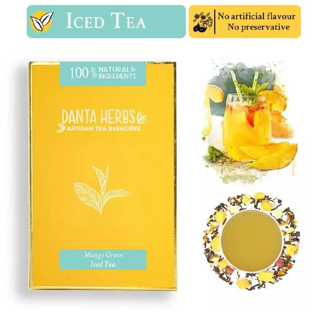 Buy Danta Herbs Mango Green Iced Tea Online - OLRAA Indian Snacks